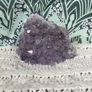 Amethyst crystal cluster cut base from Brazil